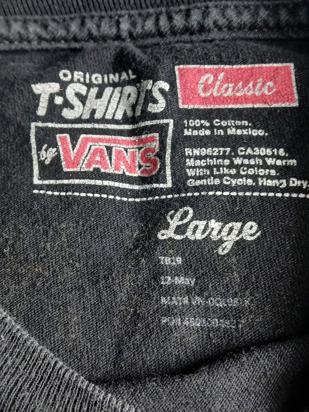 Vans Black Short-Sleeve Tee with Yellow & White Chest Graphic - Picture 2 of 6